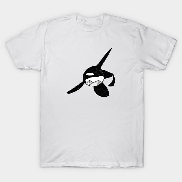 Cosmic Whale T-Shirt by jy ink